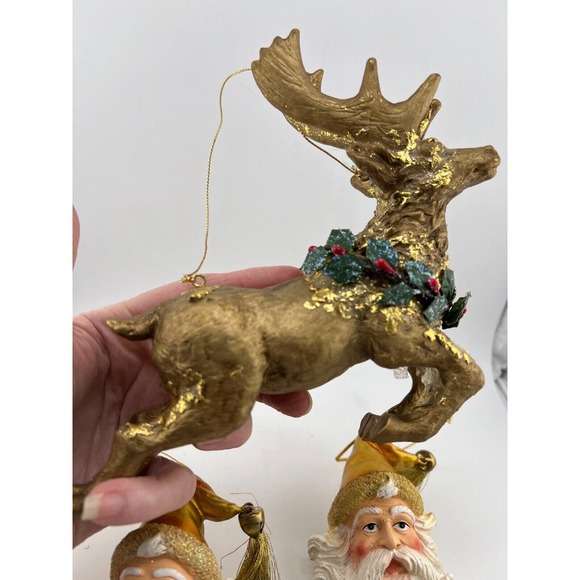 Home Decorative‎ Santa Claus Head and Flying Reindeer Christmas Tree Ornaments - Picture 4 of 9